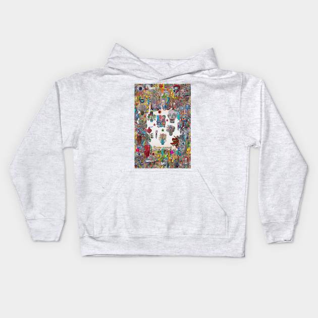 Pop surrealism 9 Kids Hoodie by diegomanuel